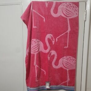 bebe Pink Flamingo Beach Towel
